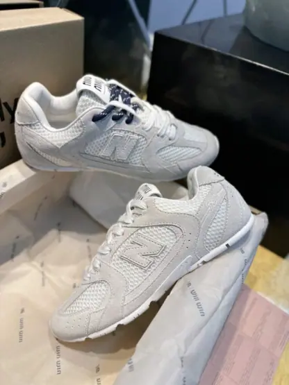 Replica New Balance X Miu Miu 530 SL suede and mesh sneakers #4030 - Image 6