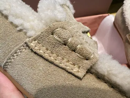 Replica Miu Miu suede loafers with fur metal coin #4027 - Image 11