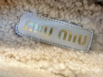 Replica Miu Miu suede loafers with fur metal coin #4027 - Image 15