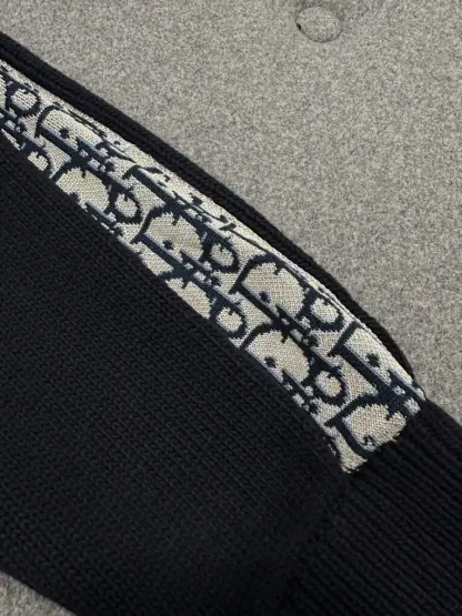 Replica Dior Sweater with Dior Oblique Inserts Deep Blue #4109 - Image 3