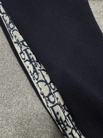 Replica Dior Sweater with Dior Oblique Inserts Deep Blue #4109 - Image 8