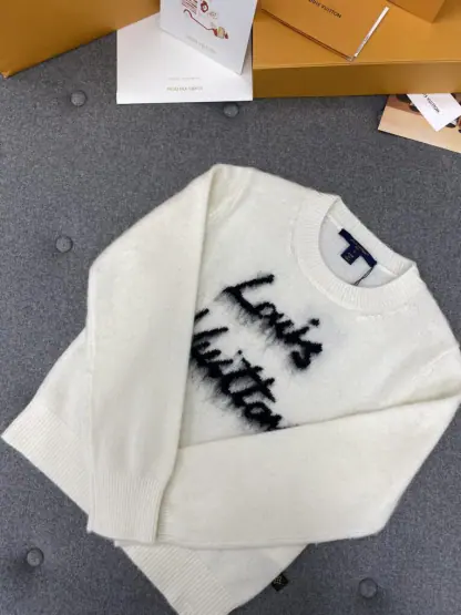 Replica Louis Vuitton Brushed Knit Jumper 1AGHCT White #3988 - Image 4