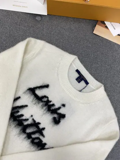 Replica Louis Vuitton Brushed Knit Jumper 1AGHCT White #3988 - Image 6