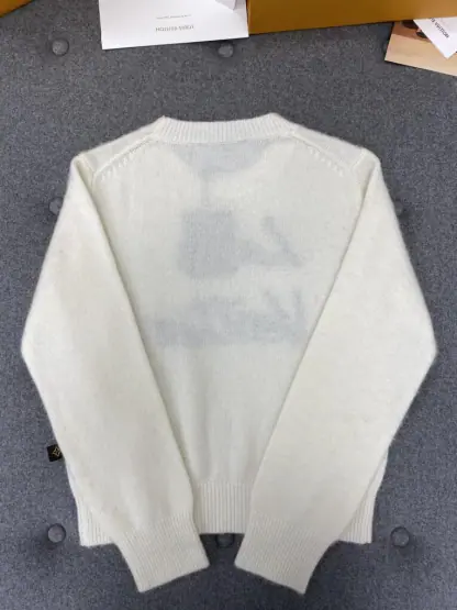 Replica Louis Vuitton Brushed Knit Jumper 1AGHCT White #3988 - Image 8