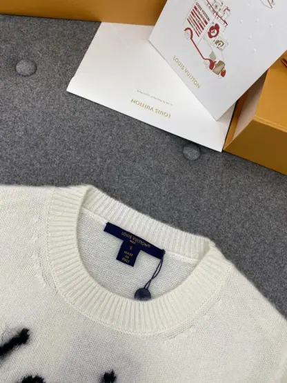 Replica Louis Vuitton Brushed Knit Jumper 1AGHCT White #3988 - Image 14