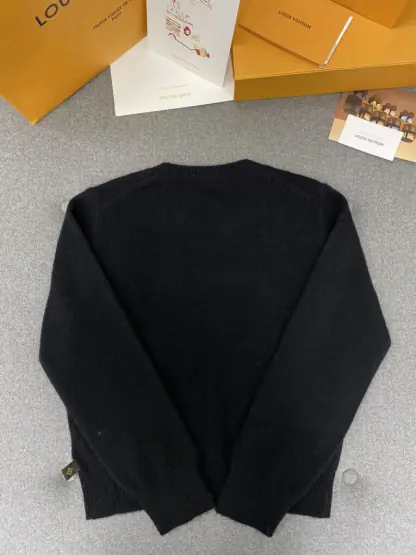 Replica Louis Vuitton Brushed Knit Jumper 1AGHCT Black #3987 - Image 2