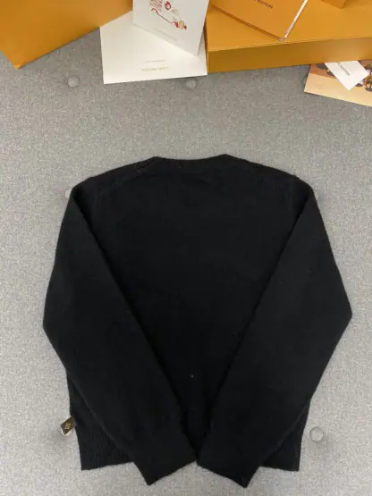 Replica Louis Vuitton Brushed Knit Jumper 1AGHCT Black #3987 - Image 4