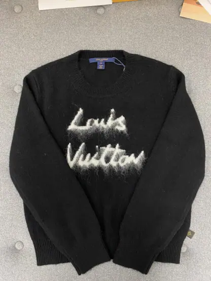 Replica Louis Vuitton Brushed Knit Jumper 1AGHCT Black #3987 - Image 8