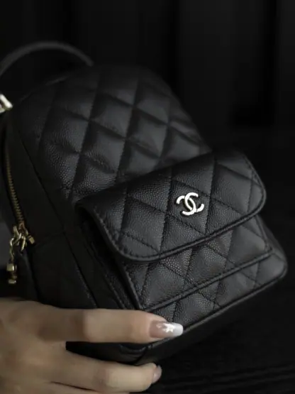 REPLICA CHANEL CLASSIC MINI BACKPACK BLACK #4034 - Image 12