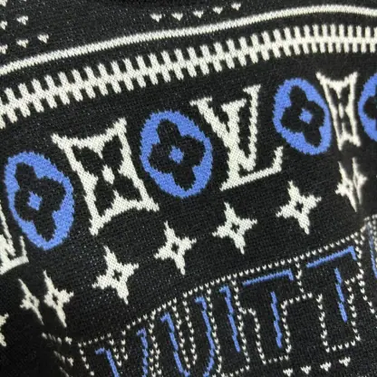 Replica Louis Vuitton Men's Jacquard Wool Pullover Sweater #4126 - Image 3