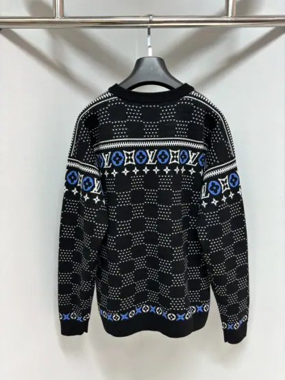 Replica Louis Vuitton Men's Jacquard Wool Pullover Sweater #4126 - Image 4