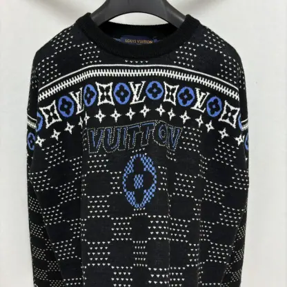 Replica Louis Vuitton Men's Jacquard Wool Pullover Sweater #4126 - Image 7