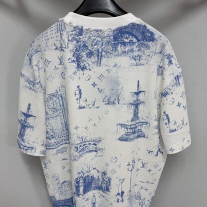 Replica Louis Vuitton Men's Printed Cotton Pique T-Shirt #4113 - Image 6
