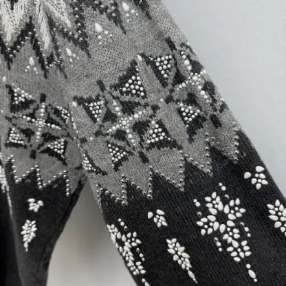 Replica Louis Vuitton Men's Embellished Wool-Cashmere Blend Pullover #4128 - Image 4