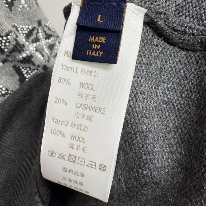 Replica Louis Vuitton Men's Embellished Wool-Cashmere Blend Pullover #4128 - Image 5
