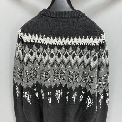 Replica Louis Vuitton Men's Embellished Wool-Cashmere Blend Pullover #4128 - Image 8