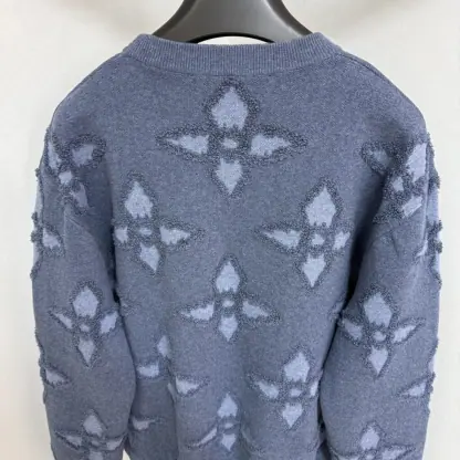 Replica Louis Vuitton Men's Textured Cotton Crewneck Sweatshirt #4127 - Image 2