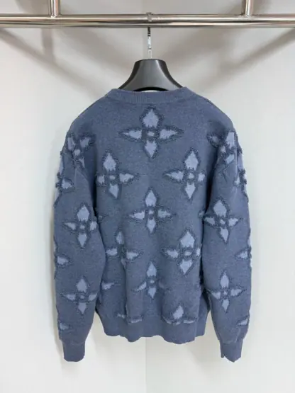 Replica Louis Vuitton Men's Textured Cotton Crewneck Sweatshirt #4127 - Image 4
