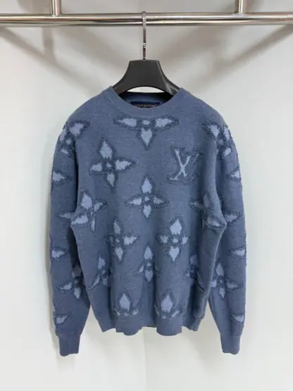 Replica Louis Vuitton Men's Textured Cotton Crewneck Sweatshirt #4127