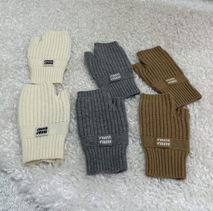 Replica Miu Miu Wool and cashmere gloves 2025 #4088 - Image 2