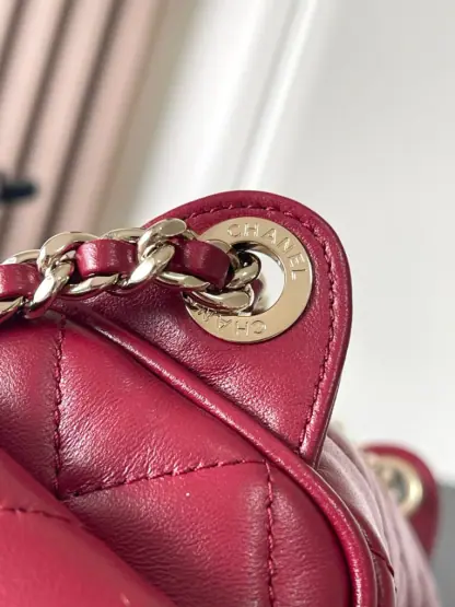 REPLICA CHANEL SMALL CAMERA CASE BURGUNDY #4047 - Image 2