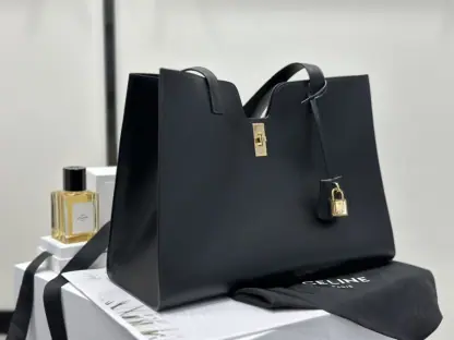 REPLICA CELINE CABAS 16 SOFT IN SMOOTH CALFSKIN BLACK #3943 - Image 15