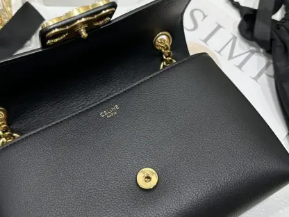 REPLICA CELINE TEEN CELINE VICTOIRE BAG IN SUPPLE CALFSKIN 116593 BLACK #3957 - Image 8