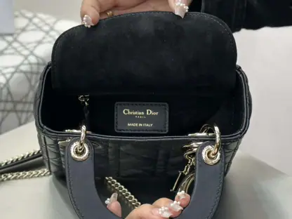 Replica Dior Mini Lady Dior Bag Black Cannage Lambskin #4148 - Image 6