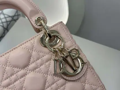 Replica Dior Mini Lady Dior Bag Powder Beige Cannage Lambskin #4146 - Image 6