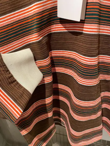 REPLICA CELINE TRIOMPHE LOOSE POLO SHIRT IN STRIPED COTTON LONG SLEEVE #4160 - Image 7