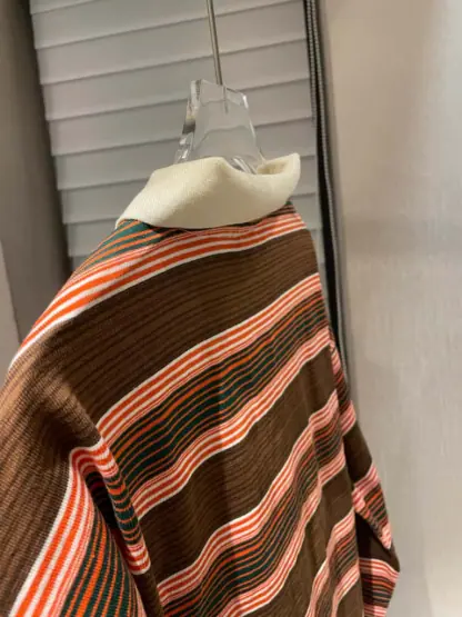REPLICA CELINE TRIOMPHE LOOSE POLO SHIRT IN STRIPED COTTON LONG SLEEVE #4160 - Image 10