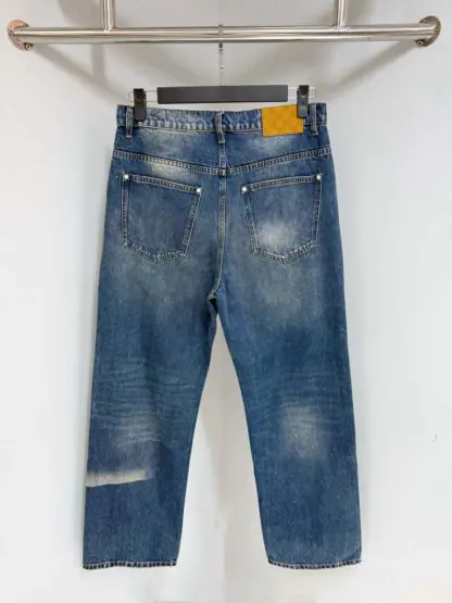 Replica Louis Vuitton Sunfaded Effect Denim Skate Pants 1AHBMW 2025 #4173 - Image 4