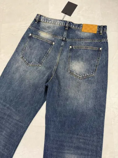 Replica Louis Vuitton Sunfaded Effect Denim Skate Pants 1AHBMW 2025 #4173 - Image 7