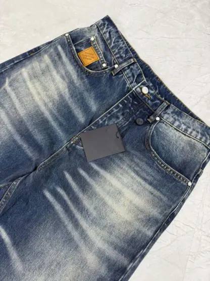 Replica Louis Vuitton Sunfaded Effect Denim Skate Pants 1AHBMW 2025 #4173 - Image 2