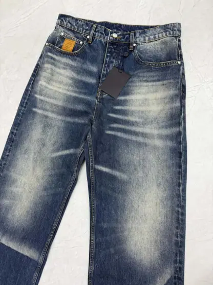 Replica Louis Vuitton Sunfaded Effect Denim Skate Pants 1AHBMW 2025 #4173 - Image 8