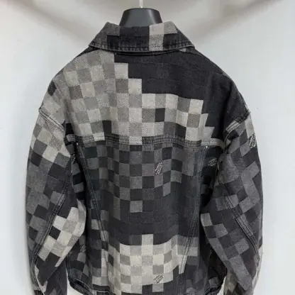 Replica Louis Vuitton Damoflage Classic Denim Jacket 1AHEBG #4170 - Image 2