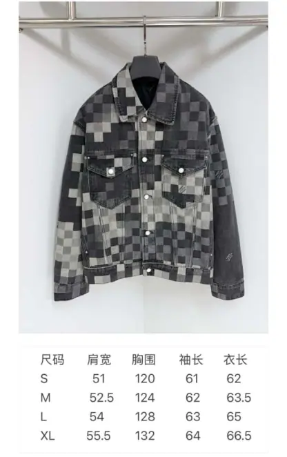 Replica Louis Vuitton Damoflage Classic Denim Jacket 1AHEBG #4170 - Image 9