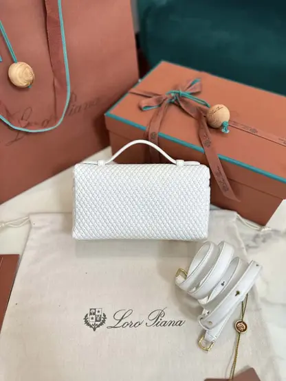 Replica Loro Piana Extra Pocket L19 White Lambskin - Image 4
