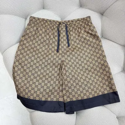 REPLICA GUCCI PRINTED SILK TWILL SHORTS MEN 2025 - Image 2
