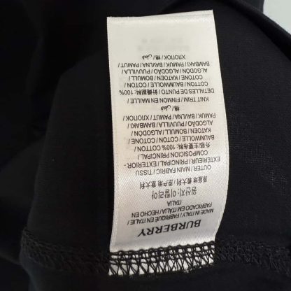Replica Burberry Check Trim Cotton T-shirt black for men 2025 - Image 7