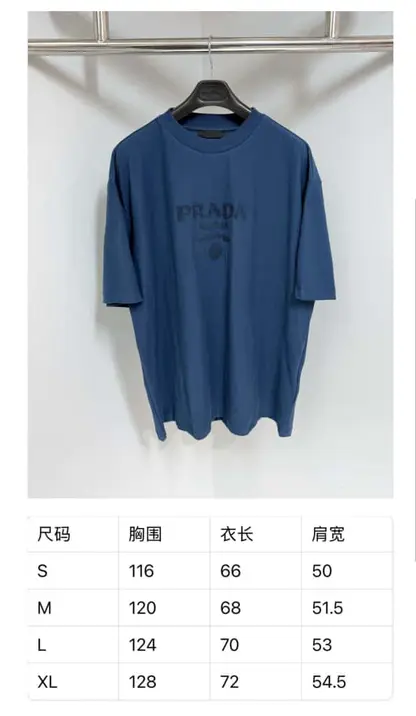 Replica Prada Technical cotton T-shirt 2025 For Men navy - Image 4