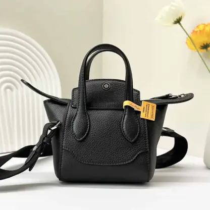 Replica Loro Piana Happy Day Nano Shoulder Bag in Black