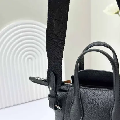 Replica Loro Piana Happy Day Nano Shoulder Bag in Black - Image 5