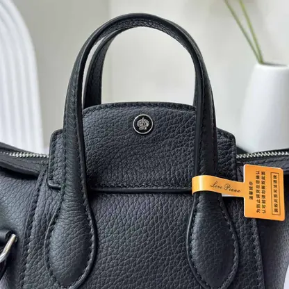 Replica Loro Piana Happy Day Nano Shoulder Bag in Black - Image 7