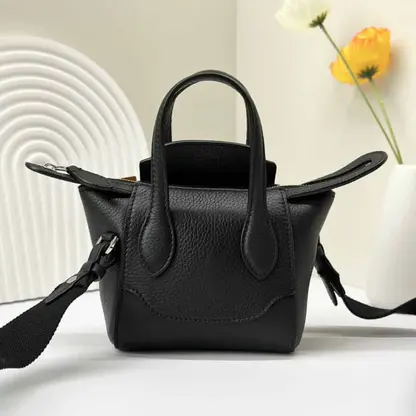 Replica Loro Piana Happy Day Nano Shoulder Bag in Black - Image 3