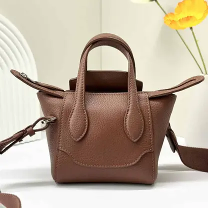 Replica Loro Piana Happy Day Nano Shoulder Bag in Brown - Image 2