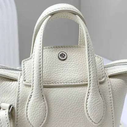 Replica Loro Piana Happy Day Nano Shoulder Bag in White - Image 8