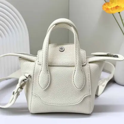 Replica Loro Piana Happy Day Nano Shoulder Bag in White