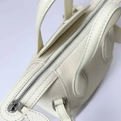 Replica Loro Piana Happy Day Nano Shoulder Bag in White - Image 4