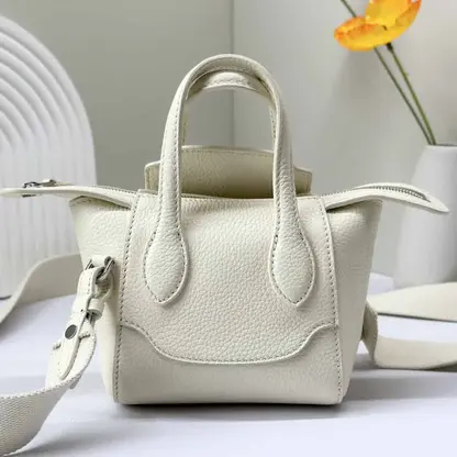 Replica Loro Piana Happy Day Nano Shoulder Bag in White - Image 2